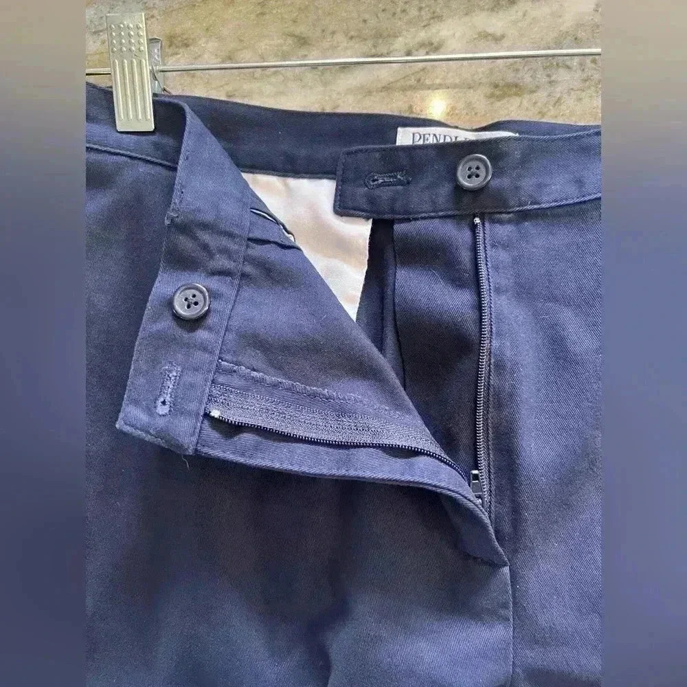 NWT Pendleton Women’s Navy Blue High-Rise Flat Straight Leg Dress Trousers Sz 10 - Picture 5 of 6